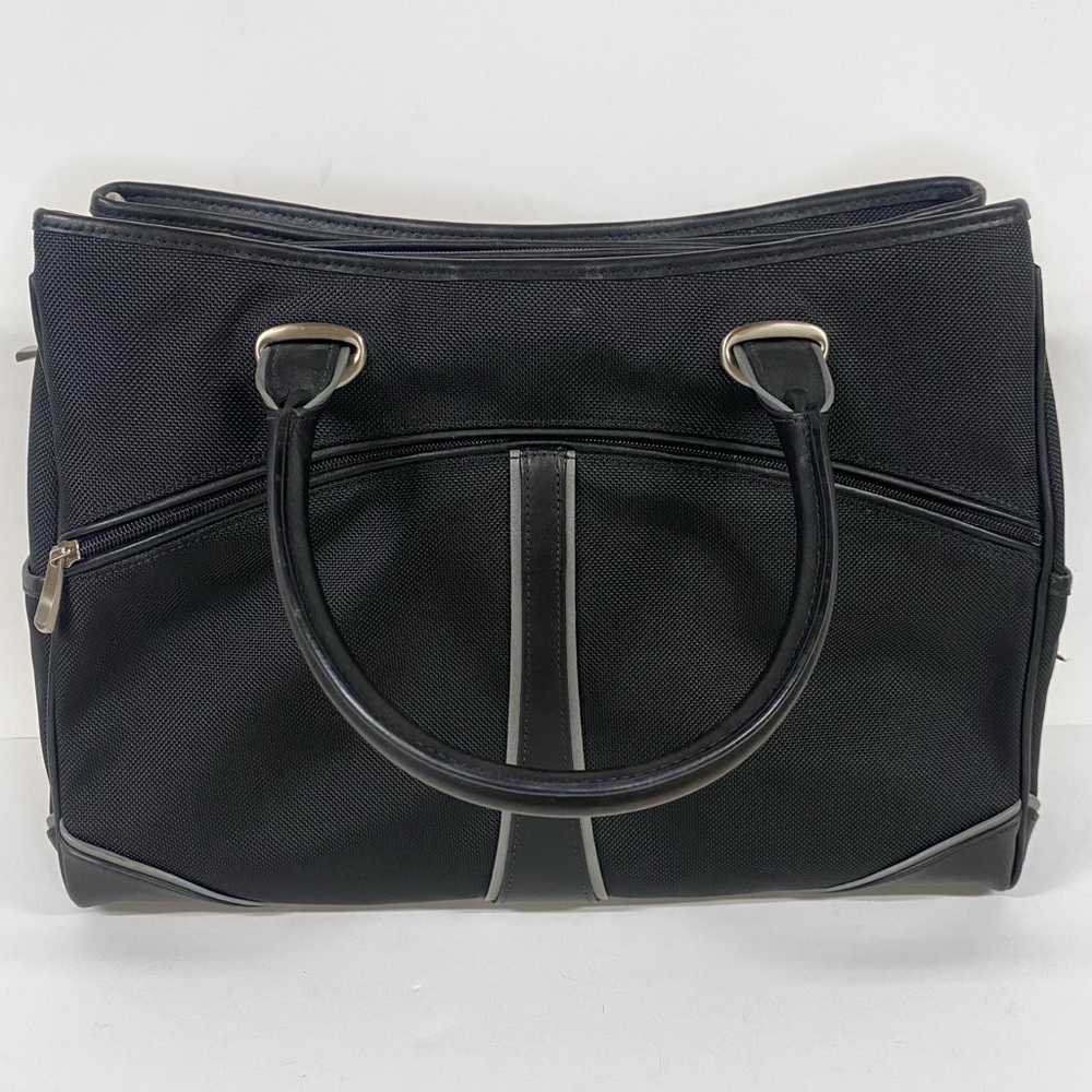 Tumi | Black Canvas Leather Briefcase Tote